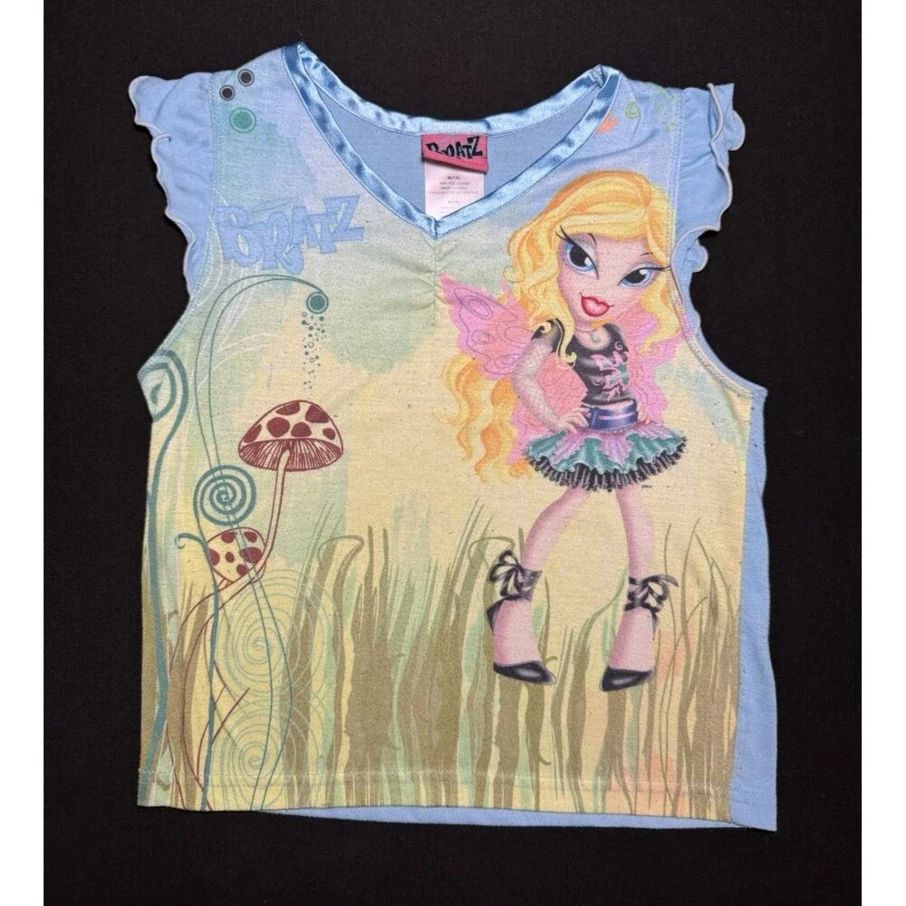 VTG Bratz Pixies Cloe Sleep Pajama Top Fairy Whimsy Nostalgia Y2K Girls M